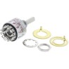 C & K M Series 6 Position DPST Rotary Switch 250mA, Zinc Alloy Housing, Panel Mount MH00L1NZQD