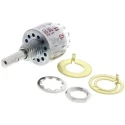 C & K M Series 6 Position DPST Rotary Switch 250mA, Zinc Alloy Housing, Panel Mount MH00L1NZQD