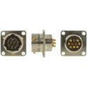 Amphenol MIL Spec Circular Connector 10 Contacts Box Mount, Nickel Iron Alloy, Miniature, 500V/700V 62GB-12E12-10PN(416)