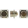 Amphenol MIL Spec Circular Connector 10 Contacts Box Mount, Nickel Iron Alloy, Miniature, 500V/700V 62GB-12E12-10PN(416)