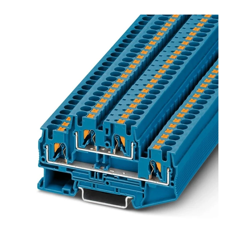 Phoenix Contact Double Level Terminal Block 500V 28A Blue Push-in PTTB 4 BU 3211793