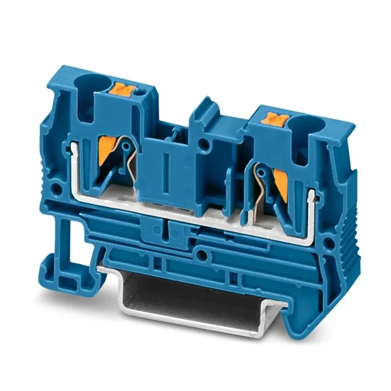 Phoenix Contact PT 4 BU Series Feed Through Terminal Block Blue 0.2mm² to 6 mm², 1-Level, Push-in, 800V, 32A, ATEX 3211760