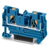 Phoenix Contact PT 4 BU Series Feed Through Terminal Block Blue 0.2mm² to 6 mm², 1-Level, Push-in, 800V, 32A, ATEX 3211760