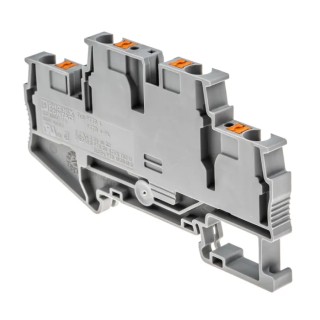 Phoenix Contact Double Level Terminal Block Grey Push-in 0.2-6 mm² 28A 500V IECEx ATEX 3211786