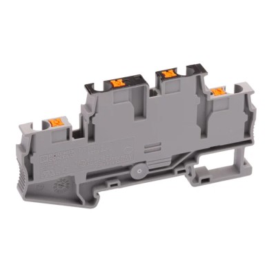 Phoenix Contact PTTB 4-PV Series Double Level Terminal Block Grey, 30A, 500V, Push-in, 2-Level, IECEx, ATEX 3211825
