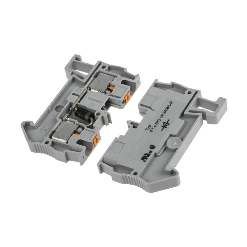 Phoenix Contact PT 4-DIO 1N 5408/L-R Series Component Terminal Block Grey, 0.2mm² to 6 mm², 1-Level, Push-in 3212112