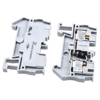 Phoenix Contact PT 4-DIO 1N 5408/R-L Series Component Terminal Block Grey 0.2mm² to 6 mm² 1-Level Push-in 3212125