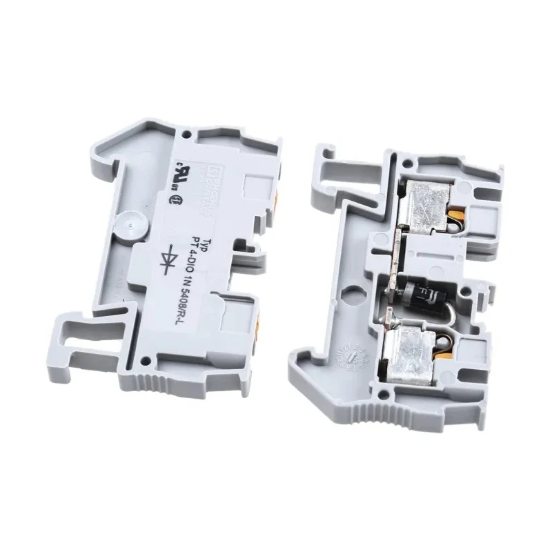Phoenix Contact PT 4-DIO 1N 5408/R-L Series Component Terminal Block Grey 0.2mm² to 6 mm² 1-Level Push-in 3212125