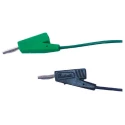 Radiall 2 mm Connector Test Lead Blue 5A, 250V ac, 100 mm Lead Length R929103/C290003-10CM
