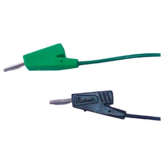Radiall 2 mm Connector Test Lead Blue 5A, 250V ac, 100 mm Lead Length R929103/C290003-10CM