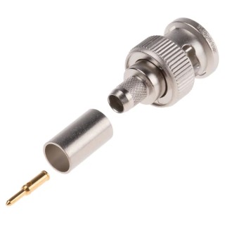 Telegartner BNC Series Coaxial Connector Cable Male BNC, 75 Ω, Straight Body Crimp J01002A0016