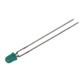 Vishay 3 mm (T-1) Through Hole Green LED 1.9 V, 7 mA, 20 mW, 1.2 mcd Luminosity TLLG4400