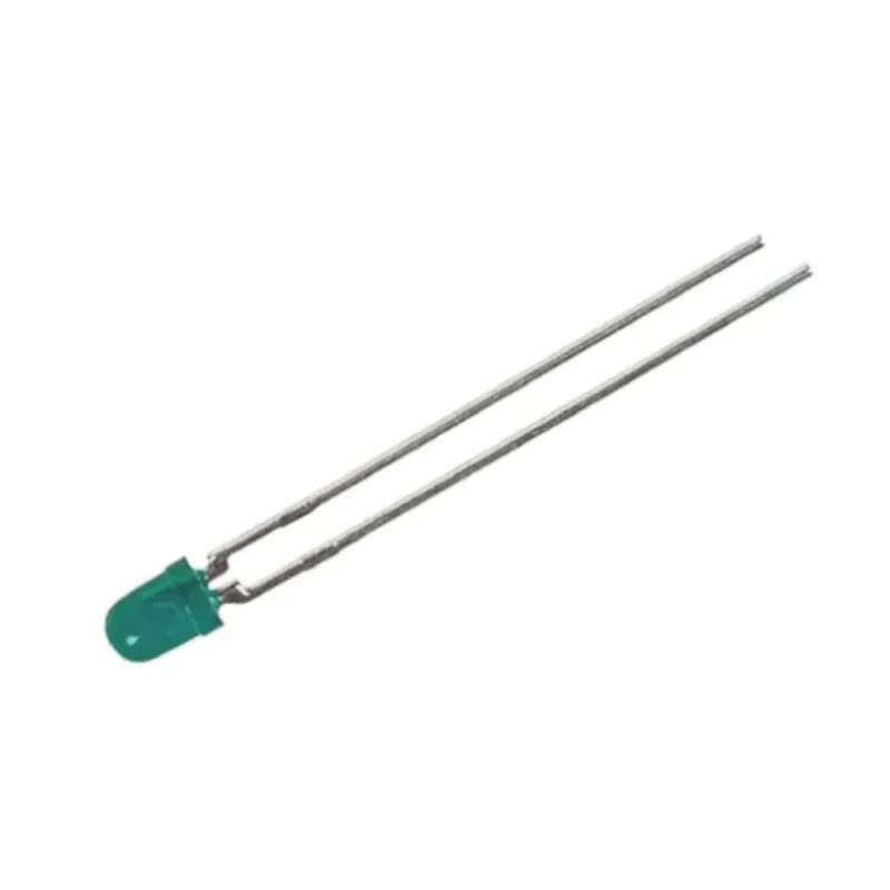 Vishay 3 mm (T-1) Through Hole Green LED 1.9 V, 7 mA, 20 mW, 1.2 mcd Luminosity TLLG4400