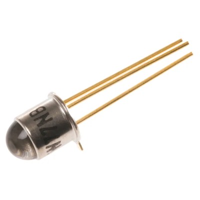 Vishay Phototransistor BPW77NB 20 ° Visible Light Infrared Sensitivity Through Hole 3-Pin TO-18 Package BPW77NB