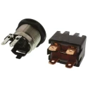 Schurter MSM LA 19 Series Illuminated Push Button Switch, Latching, Panel Mount, 19 mm Cutout, DPDT, Green 1241.6823.1122000