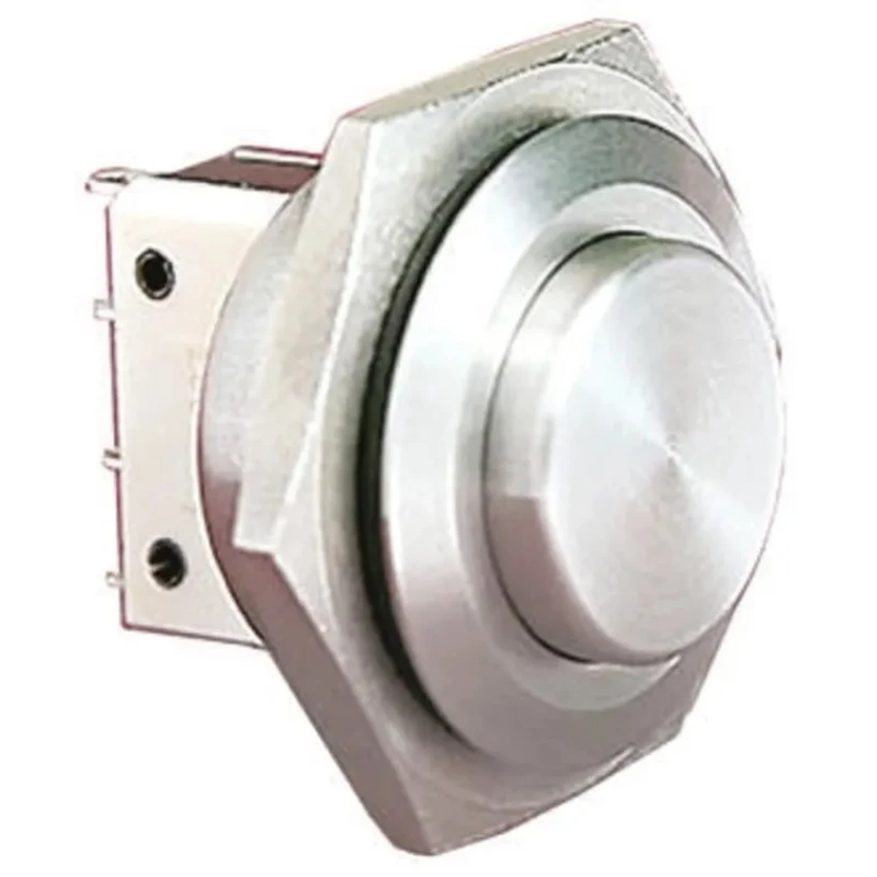 Bulgin Push Button Switch, Momentary, Panel Mount, 25.8 mm Cutout, SPST, IP66 Rated, 250 V AC MP0038/2