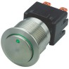 Schurter MSM LA 19 Series Illuminated Push Button Switch, Latching, Panel Mount, 22 mm Cutout, DPDT, Green 1241.6833.1122000