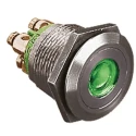 Bulgin Stainless Steel Vandal Resistant Illuminated Momentary Push Button Switch Panel Mount 19.2 mm Cutout SPST MPI001