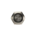 Bulgin Illuminated Push Button Switch Panel Mount 19.2 mm Cutout SPST Blue LED IP66 24 V dc MPI002