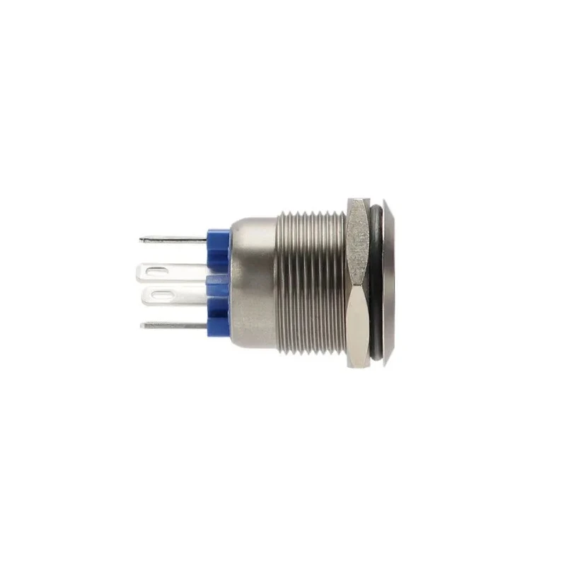 Bulgin Illuminated Momentary Push Button Switch Panel Mount 19.2 mm Cutout SPST Blue LED IP66 24 V dc MPI002