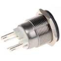 Bulgin Illuminated Momentary Push Button Switch Panel Mount 19.2 mm Cutout SPST White LED IP66 24 V dc MPI002