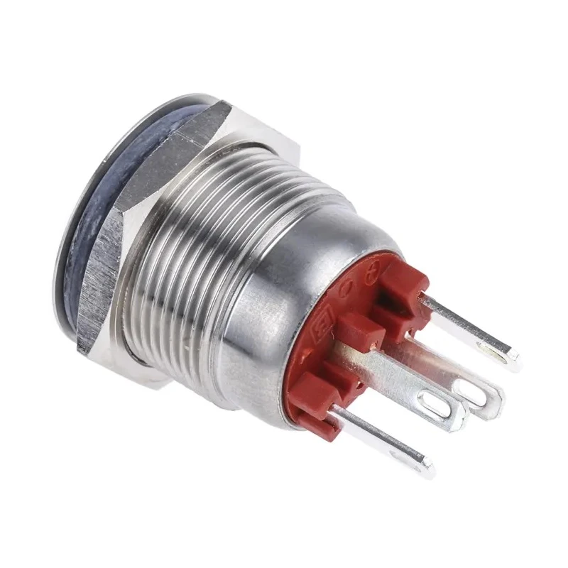 Bulgin Stainless Steel Vandal Resistant Illuminated Push Button Switch, Momentary, Panel Mount, 19.2 mm Cutout, SPST MPI002