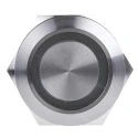 Bulgin Stainless Steel Vandal Resistant Illuminated Push Button Switch, Momentary, Panel Mount, 19.2 mm Cutout, SPST MPI002
