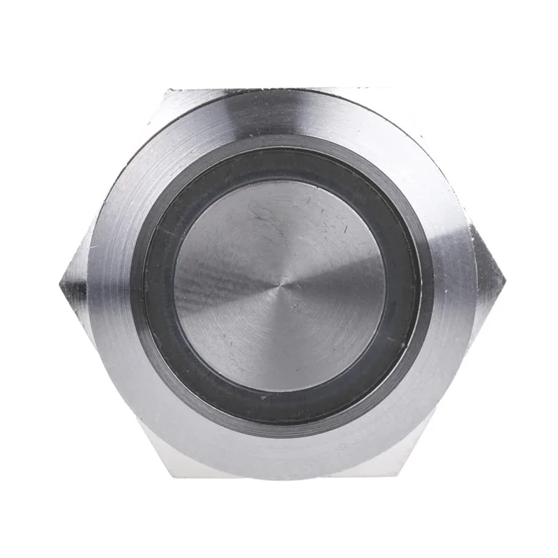Bulgin Stainless Steel Vandal Resistant Illuminated Push Button Switch, Momentary, Panel Mount, 19.2 mm Cutout, SPST MPI002