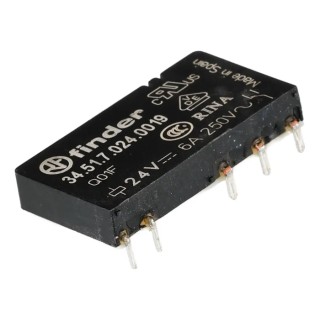 Finder PCB Power Relay 24V DC Coil 6A Switching Current SPDT 34.51.7.024.0019