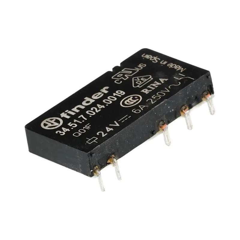 Finder PCB Power Relay 24V DC Coil 6A Switching Current SPDT 34.51.7.024.0019