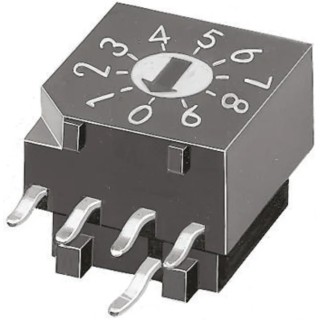 KNITTER-SWITCH Rotary Flush Rotary Coded DIP Switch Through Hole DRR3010