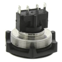 Bulgin MP Series Push Button Switch, Momentary, Panel Mount, 27.7 mm Cutout, SPDT, Silver Actuator, Amber Blue Green MP0050