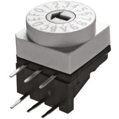 KNITTER-SWITCH Rotary Coded DIP Switch Through Hole Rotary Flush Actuator DRR60016