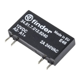 Finder 34 Series Solid State Relay PCB Mount 2A Load 240V AC Load 17V Control 34.81.7.012.8240