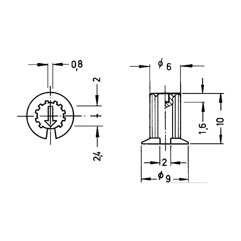 KNITTER-SWITCH Rotary Switch Cap for use with DRS Series, DRR Series KR207