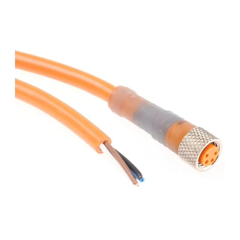 Lumberg Automation Sensor Actuator Cable Female 4-way M8 Straight to Male Straight Unterminated 2m 30V 11300 RKMV 4-07/2 M