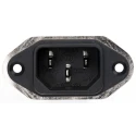 Schaffner 250V AC 6A Panel Mount IEC Filter Male Faston FN9222EU-6-06