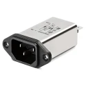Schaffner 250V ac 1A Panel Mount IEC Filter Male with Faston Termination FN9222EU-1-06