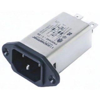 Schaffner 250V AC 3A Panel Mount IEC Filter Male Faston FN9244-3-06