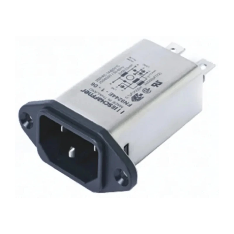 Schaffner 250V AC 3A Panel Mount IEC Filter Male Faston FN9244-3-06