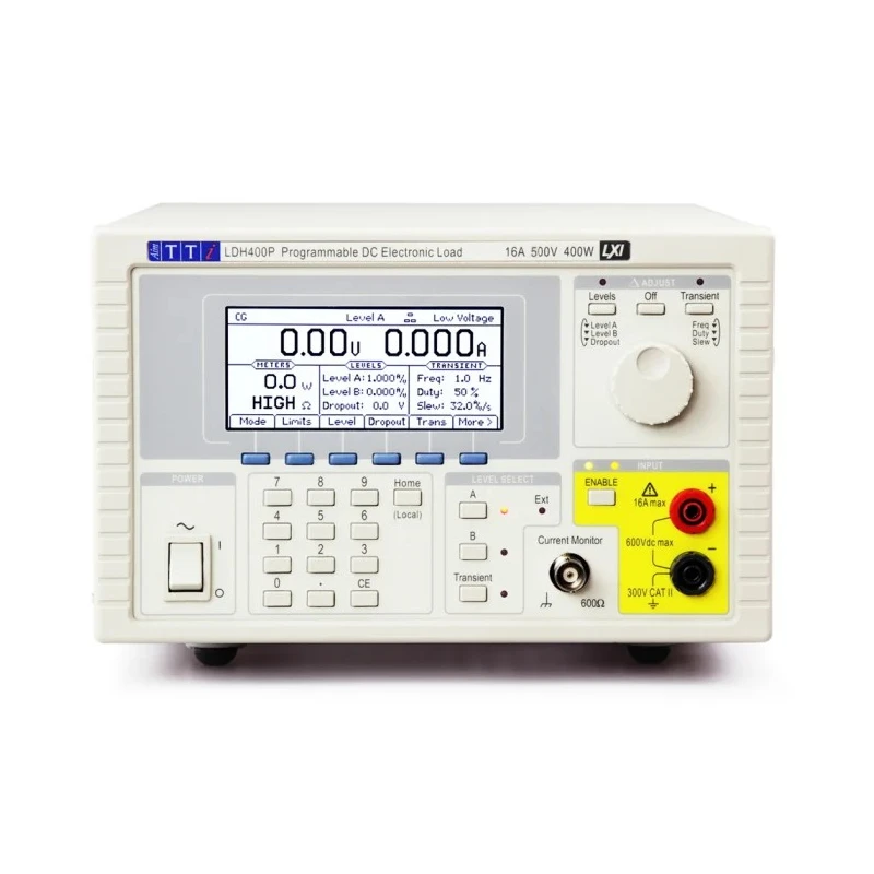 Aim-TTi Programmable Electronic DC Load LDH400 Series, 0 to 400 W, 10/500 V, 0 to 16 A LDH400