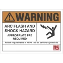 RS PRO Polystyrene Vinyl Arc Flash Hazard Warning Sign Caution Sign 89mm x 127mm 161-5875