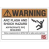 RS PRO Polystyrene Vinyl Arc Flash Hazard Warning Sign Caution Sign 89mm x 127mm 161-5875