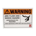 RS PRO Polystyrene Vinyl Arc Flash Hazard Warning Sign Caution Sign 89mm x 127mm 161-5875