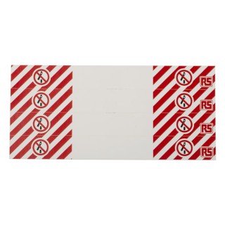 RS PRO Industrial Self-Adhesive Vinyl Lockout Tag 123mm x 14mm 4 Per Pack 161-5880