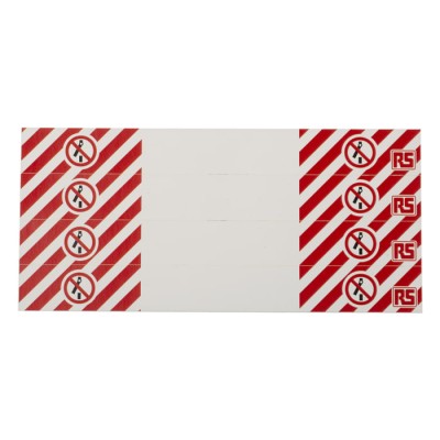 RS PRO Industrial Self-Adhesive Vinyl Lockout Tag 123mm x 14mm 4 Per Pack 161-5880