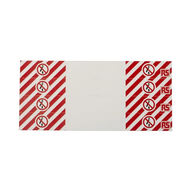 RS PRO Industrial Self-Adhesive Vinyl Lockout Tag 123mm x 14mm 4 Per Pack 161-5880