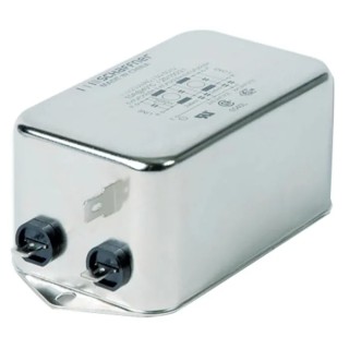 Schaffner Chassis Mount 1 Phase EMI Filter 16A 250V AC/DC 0Hz-400Hz Fast-On Termination FN2090