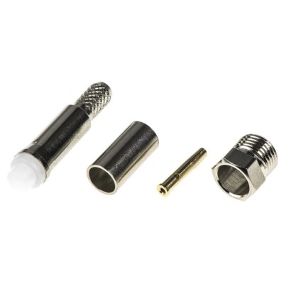 TE Connectivity 50 Ω FME Series Coaxial Connector Cable Female Connector, Straight Body Crimp 1-1337552-0