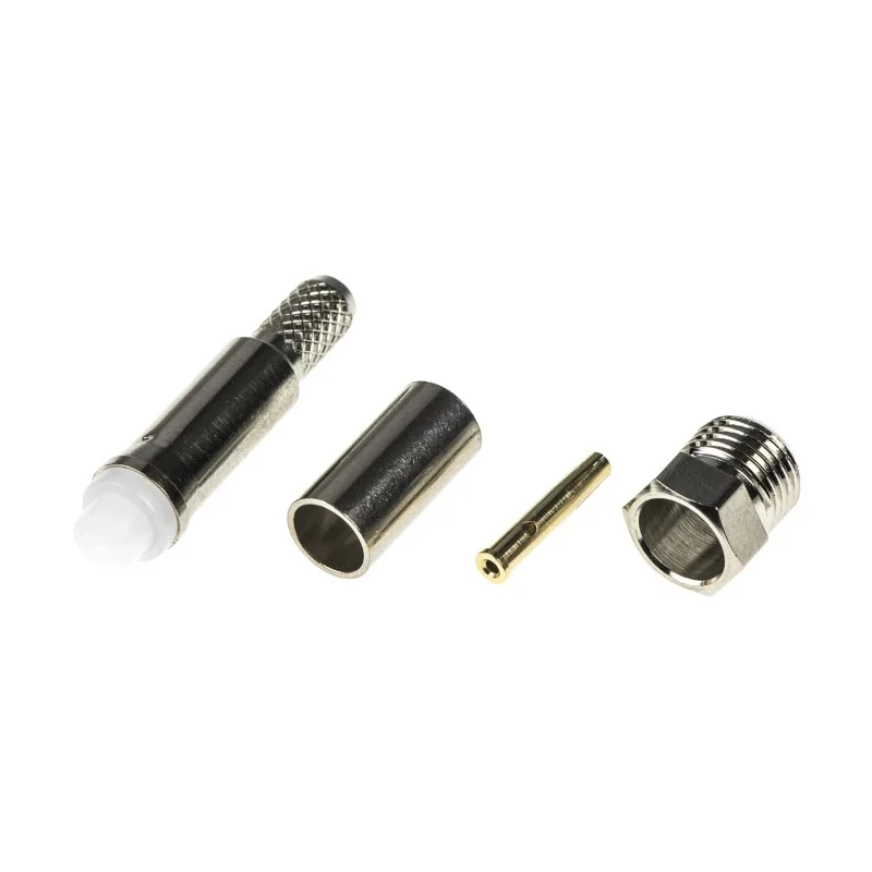 TE Connectivity 50 Ω FME Series Coaxial Connector Cable Female Connector, Straight Body Crimp 1-1337552-0